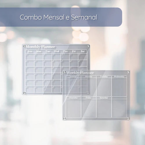 Quadro de Planejamento em Acrílico - PlanClear