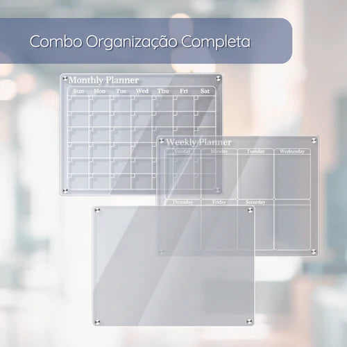 Quadro de Planejamento em Acrílico - PlanClear