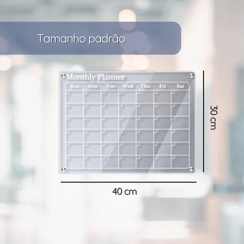 Quadro de Planejamento em Acrílico - PlanClear