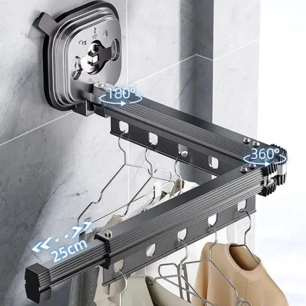 Varal Extensível Dobrável com Ventosa